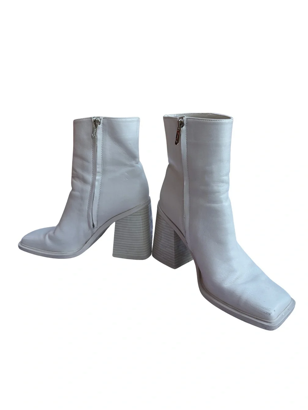 Circus NY by Sam Edelman Layla 2 Ivory Block Heel Ankle Boots Women’s Size 9